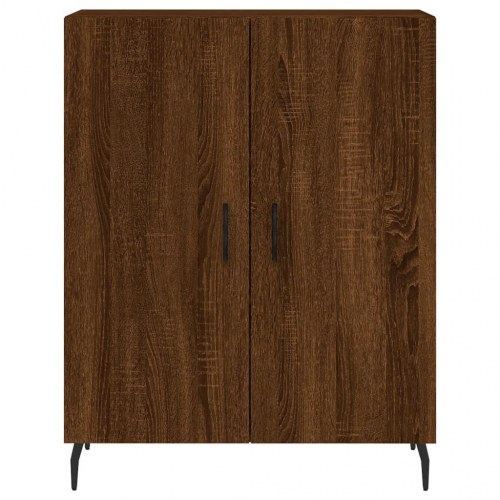 Højskab 69,5x34x180 cm konstrueret træ brun egetræsfarve