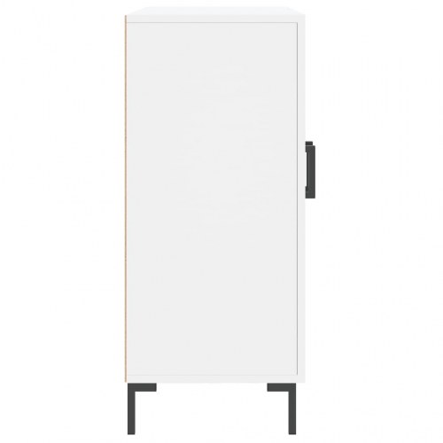 Skænk 90×34×80 cm i hvidt konstrueret træ med metalben