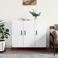 Skab 90x34x80 cm konstrueret træ hvid