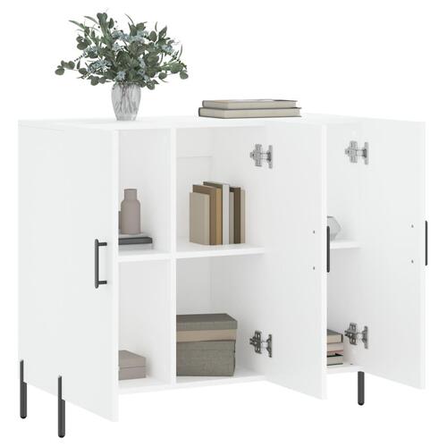 Skab 90x34x80 cm konstrueret træ hvid