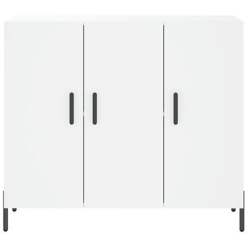 Skab 90x34x80 cm konstrueret træ hvid
