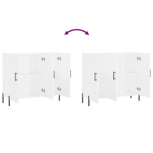 Skab 90x34x80 cm konstrueret træ hvid
