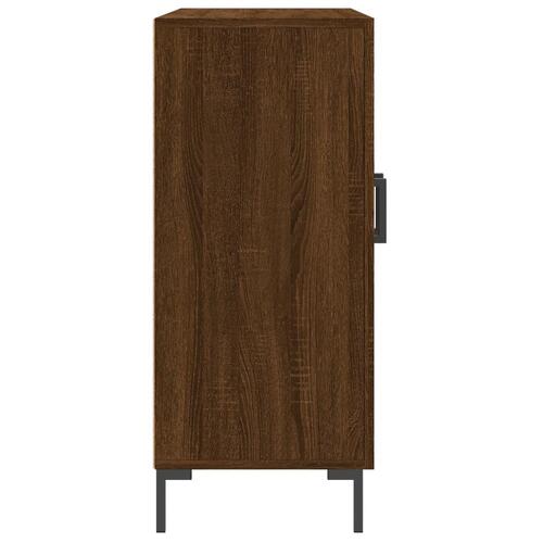Skab 90x34x80 cm konstrueret træ brun egetræsfarve