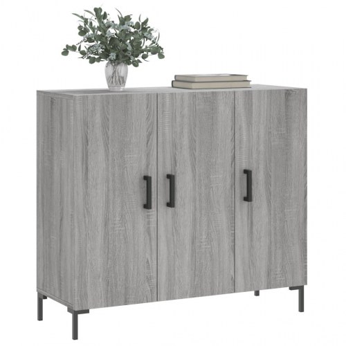 Skænk 90×34×80 cm i konstrueret træ - grå sonoma-eg