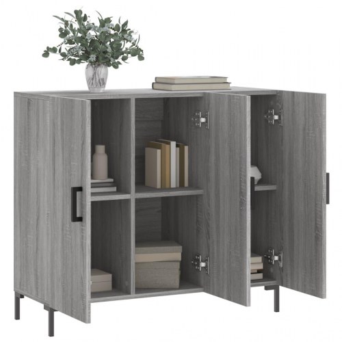 Skænk 90×34×80 cm i konstrueret træ - grå sonoma-eg