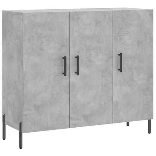 Skab 90x34x80 cm konstrueret træ betongrå