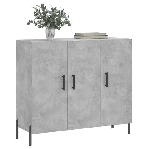 Skab 90x34x80 cm konstrueret træ betongrå
