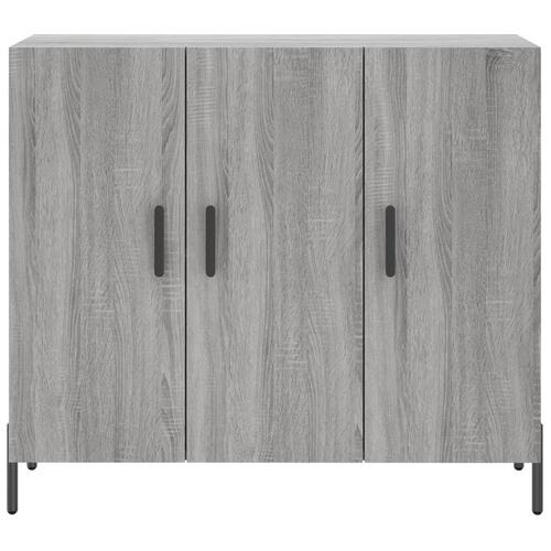 Skab 90x34x80 cm konstrueret træ grå sonoma-eg
