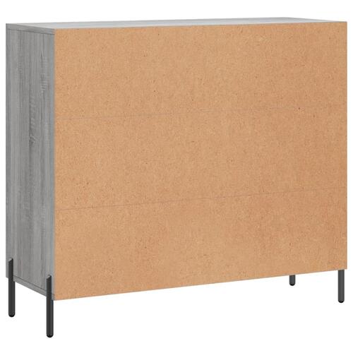 Skab 90x34x80 cm konstrueret træ grå sonoma-eg