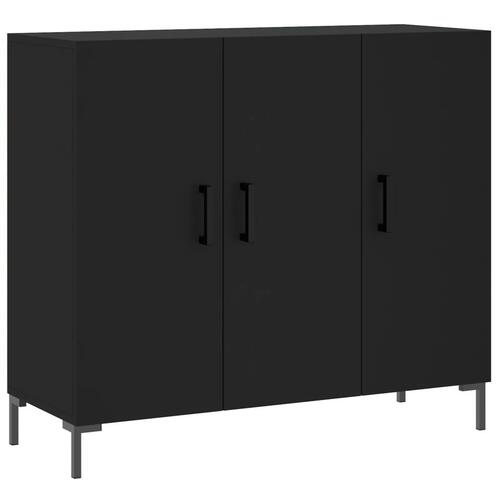 Skab 90x34x80 cm konstrueret træ sort