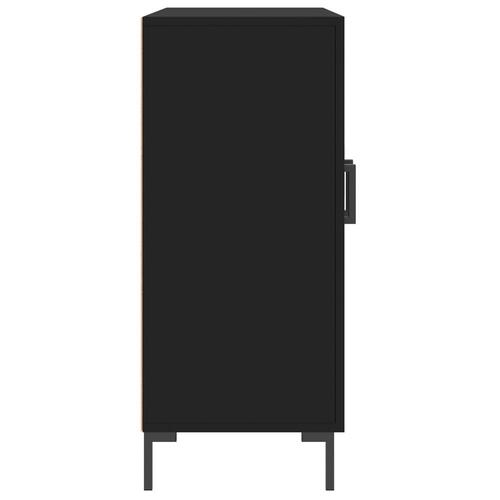 Skab 90x34x80 cm konstrueret træ sort