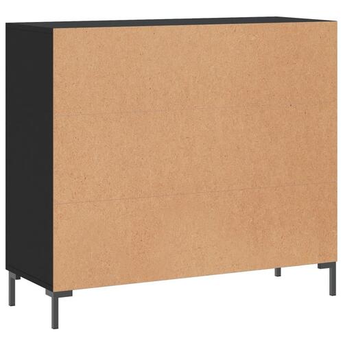 Skab 90x34x80 cm konstrueret træ sort