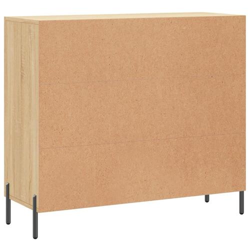 Skab 90x34x80 cm konstrueret træ røget egetræsfarve