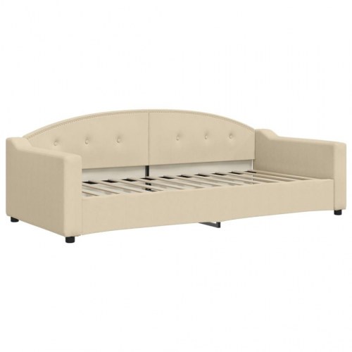 Daybed 90x200 cm i stof - cremefarvet sovesofa