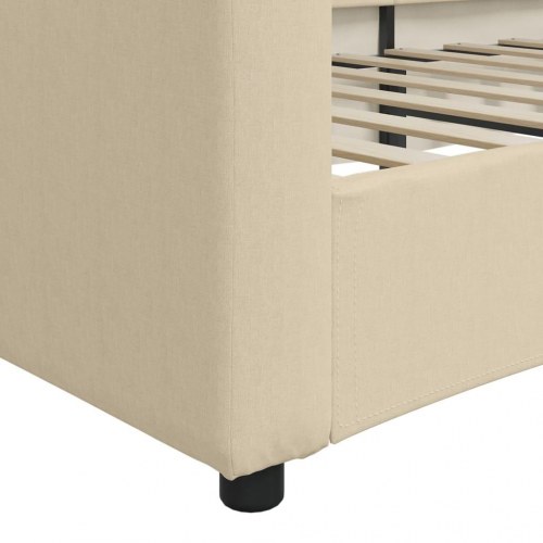 Daybed 90x200 cm i stof - cremefarvet sovesofa