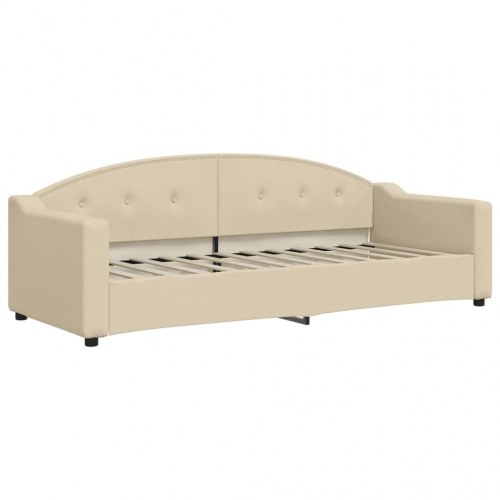 Daybed 80x200 cm i stof - cremefarvet sovesofa