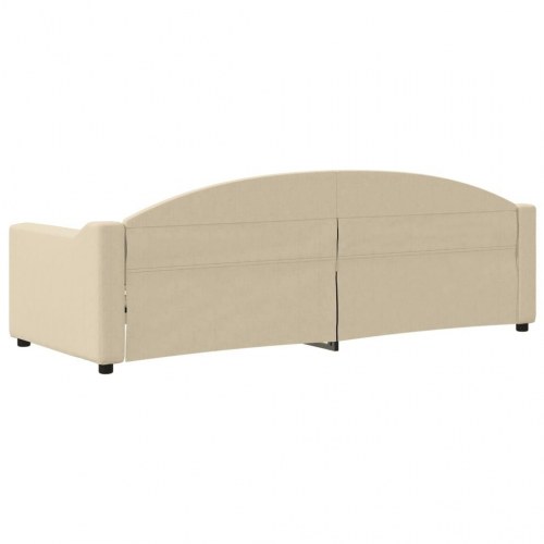 Daybed 80x200 cm i stof - cremefarvet sovesofa