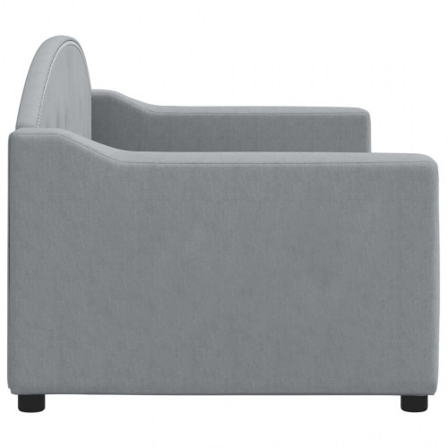 Daybed 80×200 cm i stof - lysegrå sengeramme/sovesofa