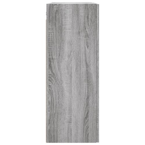 Vægskabe 2 stk. 69,5x34x90 cm grå sonoma-eg