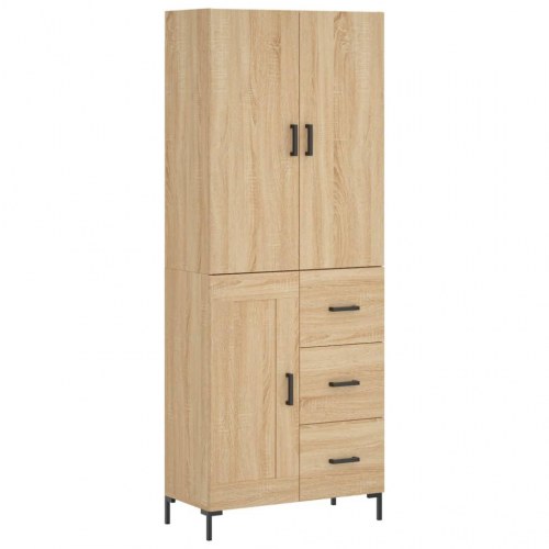 Højskab 69,5×34×180 cm i konstrueret træ - sonoma-eg