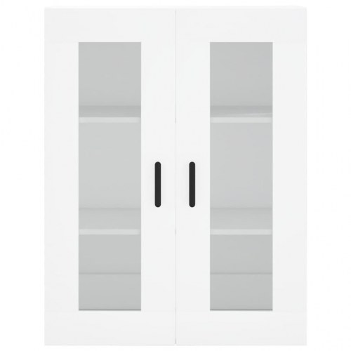 Vægskabe 2 stk. konstrueret træ hvid