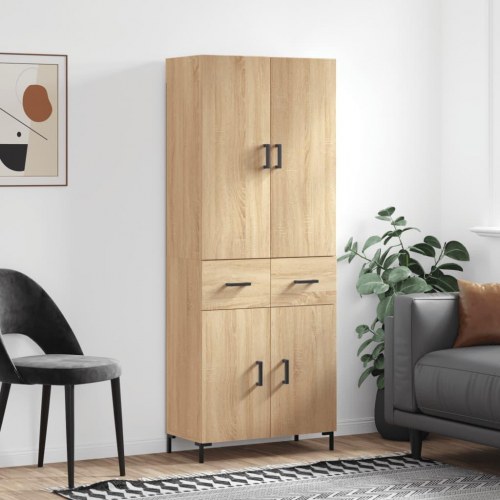 Højskab 69,5×34×180 cm i konstrueret træ - sonoma-eg
