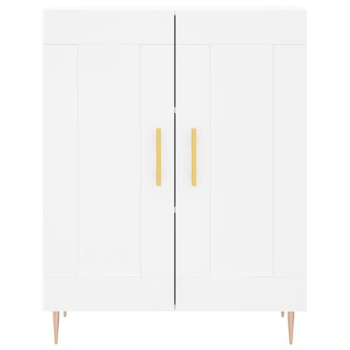 Højskab 69,5x34x180 cm konstrueret træ hvid