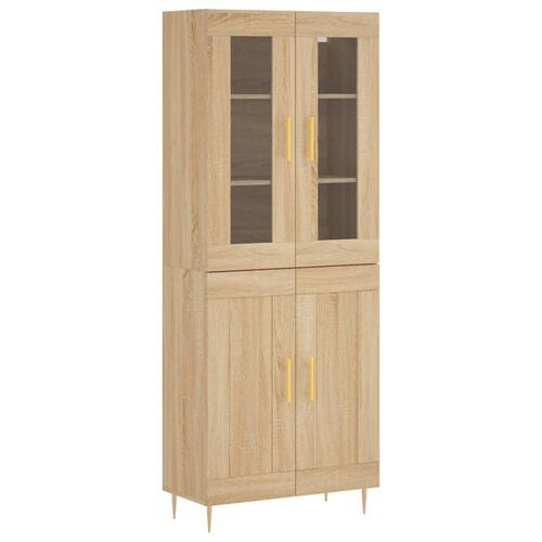 Højskab 69,5x34x180 cm konstrueret træ sonoma-eg