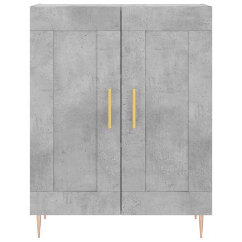 Højskab 69,5x34x180 cm konstrueret træ betongrå