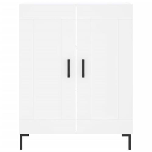 Højskab 69,5x34x180 cm konstrueret træ hvid