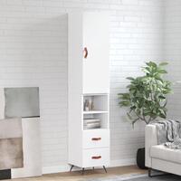 Skab 34,5x34x180 cm konstrueret træ hvid