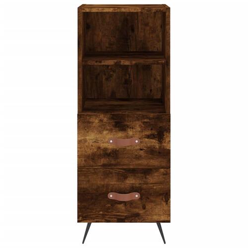 Skab 34,5x34x180 cm konstrueret træ røget egetræ