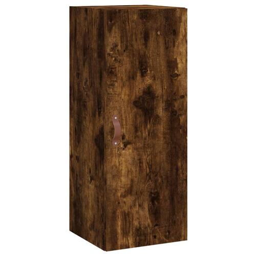 Skab 34,5x34x180 cm konstrueret træ røget egetræ