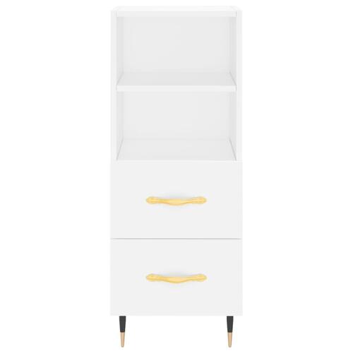 Skab 34,5x34x180 cm konstrueret træ hvid