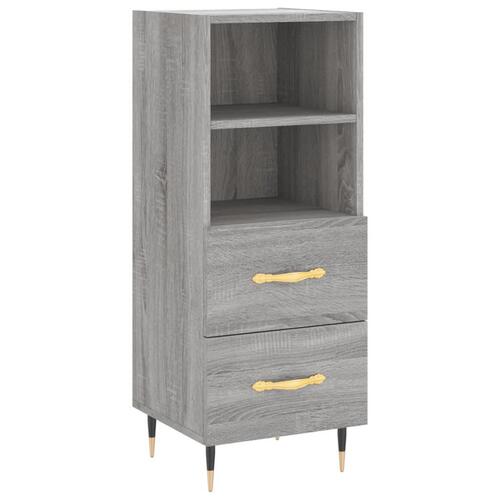 Højskab 34,5x34x180 cm konstrueret træ grå sonoma-eg