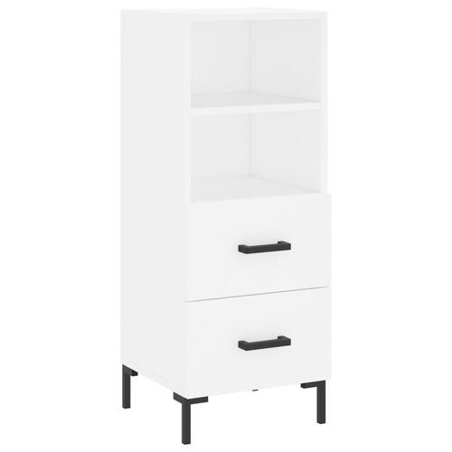 Skab 34,5x34x180 cm konstrueret træ hvid