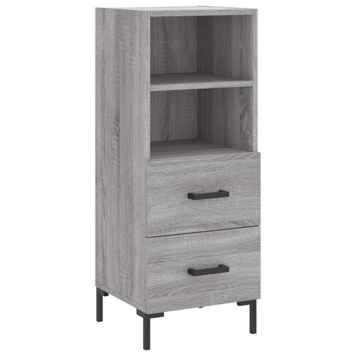 Højskab 34,5x34x180 cm konstrueret træ grå sonoma-eg