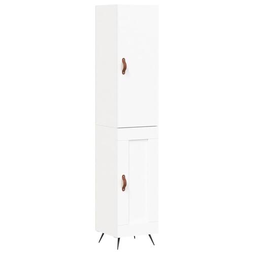 Skab 34,5x34x180 cm konstrueret træ hvid