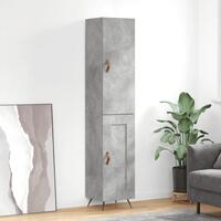 Skab 34,5x34x180 cm konstrueret træ betongrå