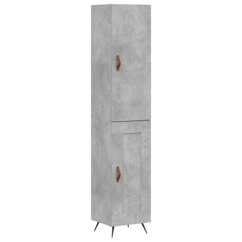 Skab 34,5x34x180 cm konstrueret træ betongrå