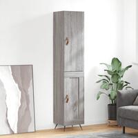 Højskab 34,5x34x180 cm konstrueret træ grå sonoma-eg