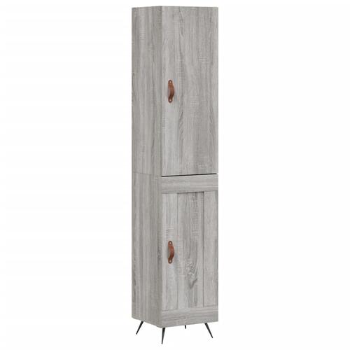 Højskab 34,5x34x180 cm konstrueret træ grå sonoma-eg