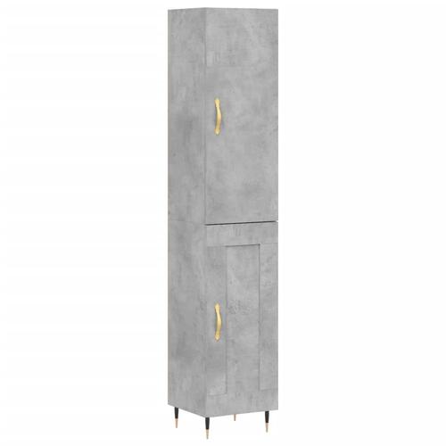 Skab 34,5x34x180 cm konstrueret træ betongrå