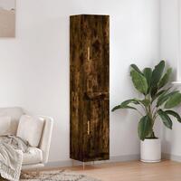 Skab 34,5x34x180 cm konstrueret træ røget egetræ