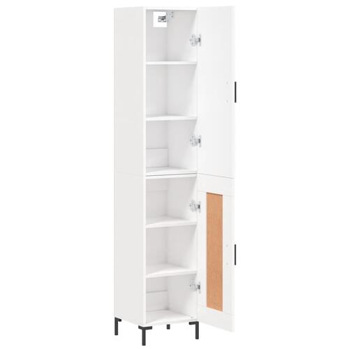 Skab 34,5x34x180 cm konstrueret træ hvid
