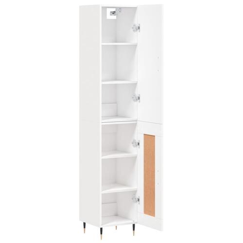 Skab 34,5x34x180 cm konstrueret træ hvid
