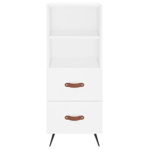 Skab 34,5x34x180 cm konstrueret træ hvid