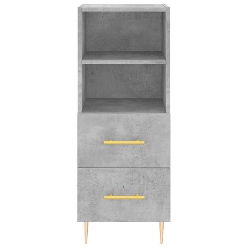 Skab 34,5x34x180 cm konstrueret træ betongrå