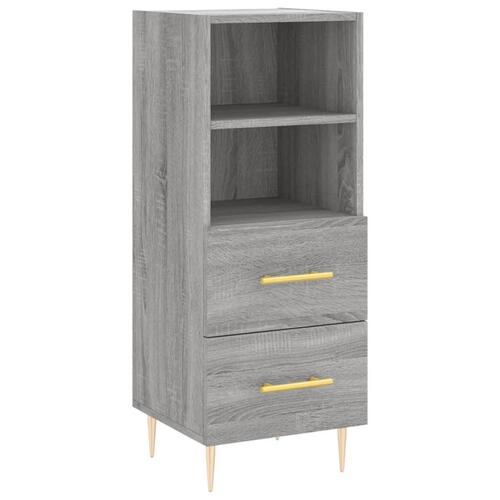 Højskab 34,5x34x180 cm konstrueret træ grå sonoma-eg