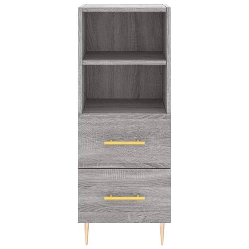 Højskab 34,5x34x180 cm konstrueret træ grå sonoma-eg